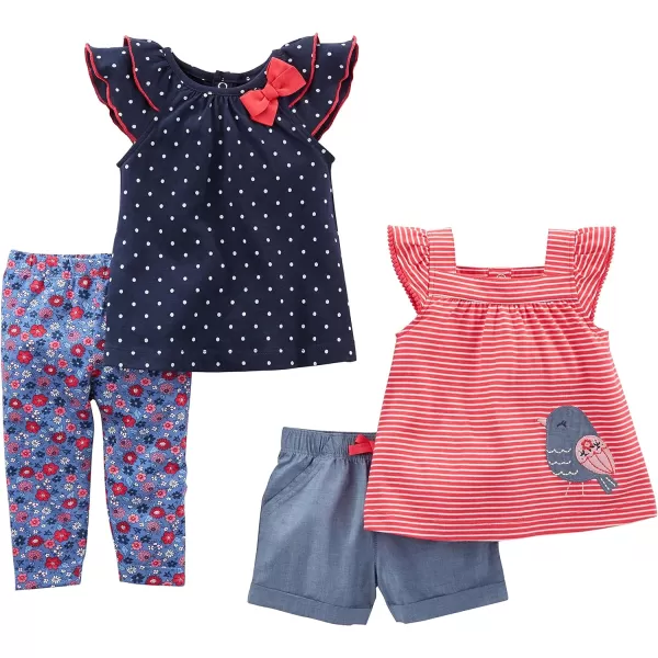 Simple Joys by Carter's Baby Girls' 4-Piece Playwear Set