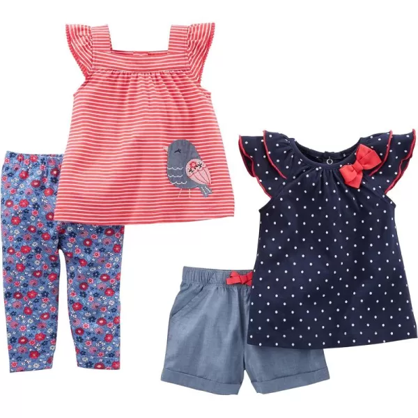 Simple Joys by Carter's Baby Girls' 4-Piece Playwear Set