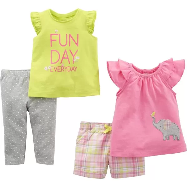 Simple Joys by Carter's Baby Girls' 4-Piece Playwear Set