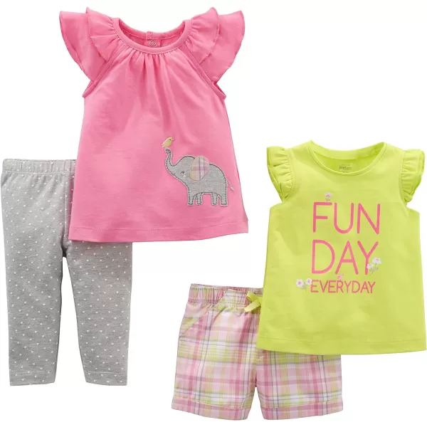 Simple Joys by Carter's Baby Girls' 4-Piece Playwear Set