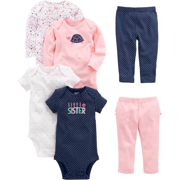 Simple Joys by Carter's Baby Girls' 6-Piece Bodysuits  and Pants Set