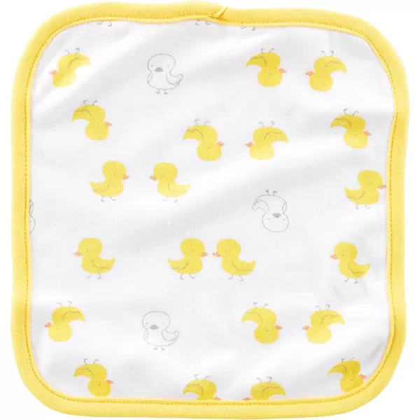 Simple Joys by Carter's Baby Girls' 8-Piece Towel and Washcloth Set, Pink/White, One Size