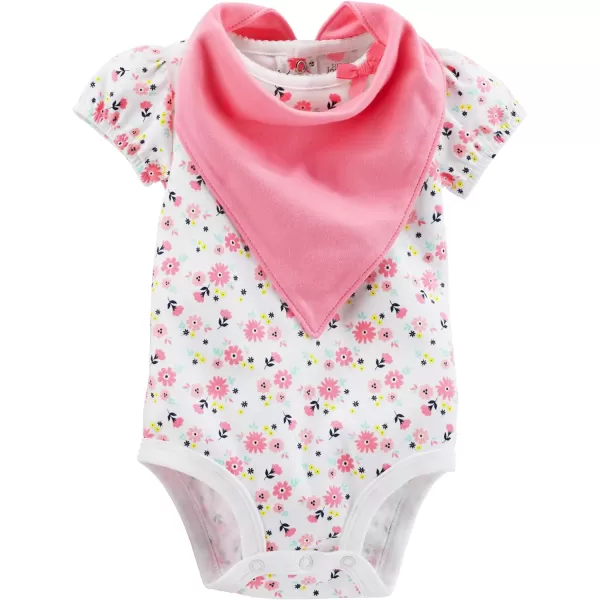 Simple Joys by Carter's Baby Girls' Bodysuit, Pant, and Bibs Set, Pack of 4