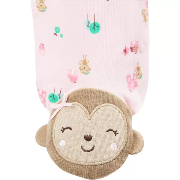 Simple Joys by Carter's Baby Girls' Cotton Snap Footed Sleep and Play, Pack of 2