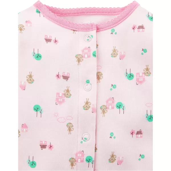 Simple Joys by Carter's Baby Girls' Cotton Snap Footed Sleep and Play, Pack of 2