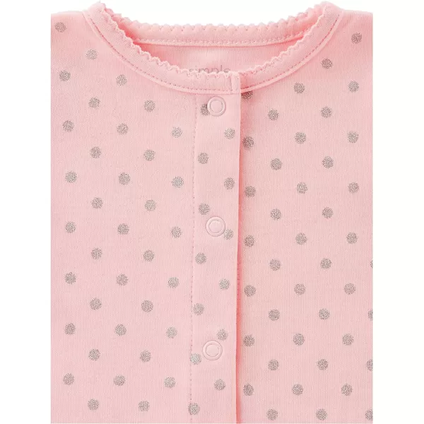 Simple Joys by Carter's Baby Girls' Cotton Snap Footed Sleep and Play, Pack of 2