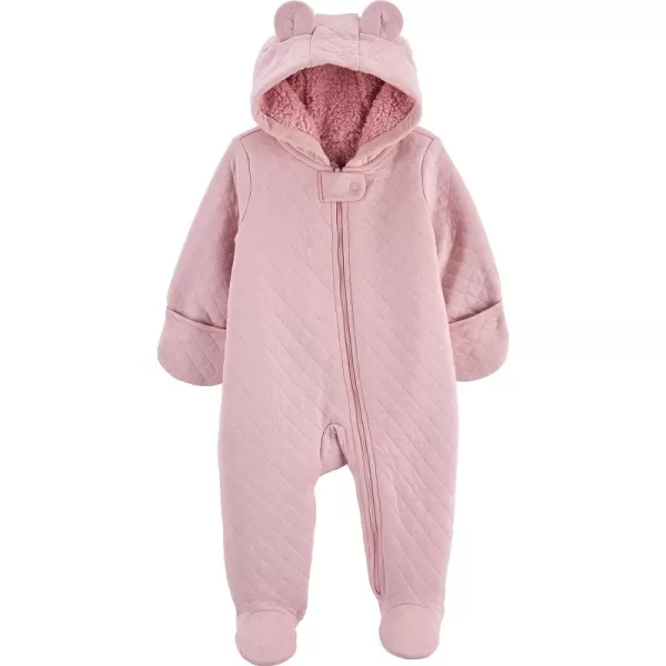 Simple Joys by Carter's Baby Girls Fleece Footed Jumpsuit Pram
