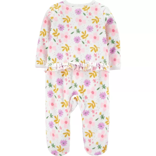 Simple Joys by Carter's Baby Girls' Fleece Footed Sleep and Play, Pack of 2