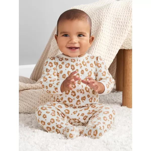Simple Joys by Carter's Baby Girls' Fleece Footed Sleep and Play, Pack of 2