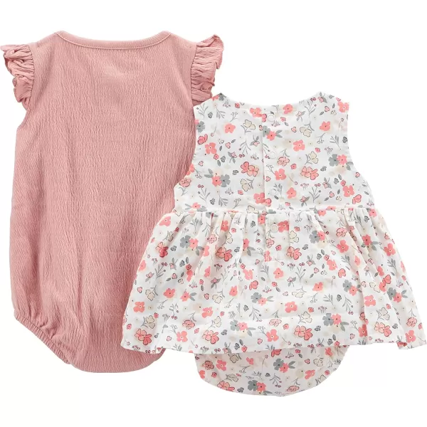 Simple Joys by Carter's Baby Girls Sleeveless Rompers