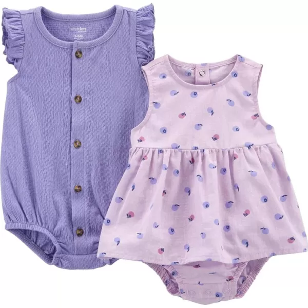 Simple Joys by Carter's Baby Girls Sleeveless Rompers