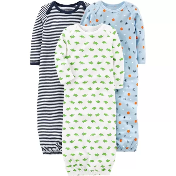 Simple Joys by Carter's Boys' 3-Pack Cotton Sleeper Gown