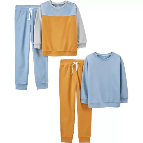 Simple Joys by Carter's Boys' 4-Piece Sweatshirt Set, Pack of 2