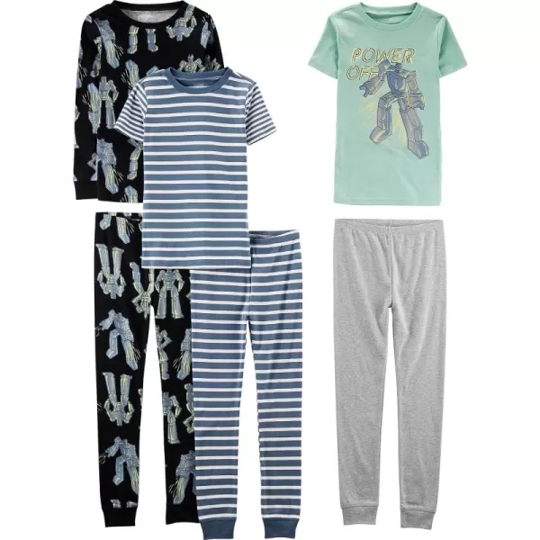Simple Joys by Carter's Boys' 6-Piece Snug-fit Cotton Pajama Set