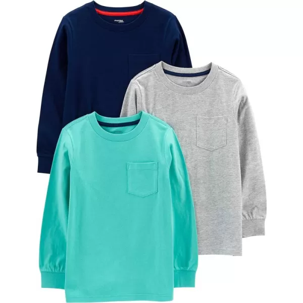 Simple Joys by Carter's Boys' Long-Sleeve Shirts, Pack of 3