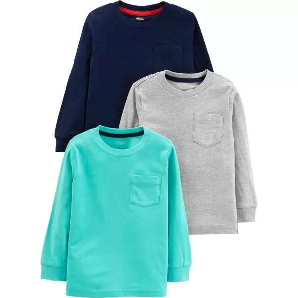 Simple Joys by Carter's Boys' Long-Sleeve Shirts, Pack of 3