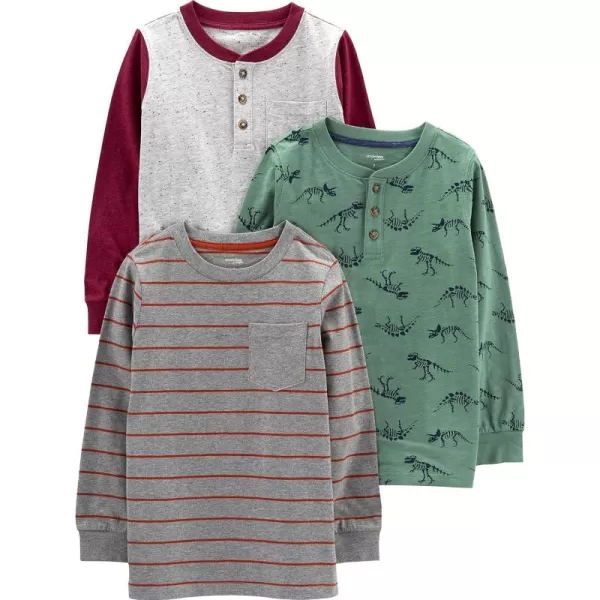 Simple Joys by Carter's Boys' Long-Sleeve Shirts, Pack of 3