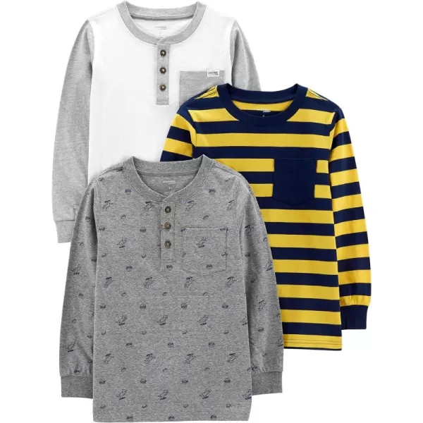 Simple Joys by Carter's Boys' Long-Sleeve Shirts, Pack of 3