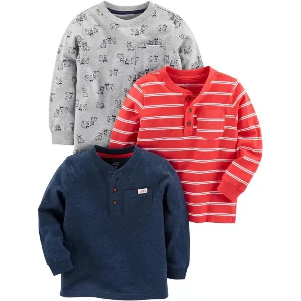 Simple Joys by Carter's Boys' Long-Sleeve Shirts, Pack of 3