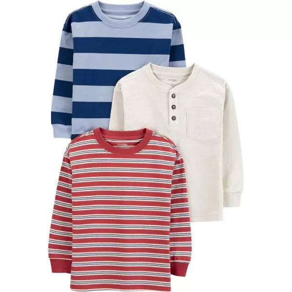 Simple Joys by Carter's Boys' Long-Sleeve Shirts, Pack of 3