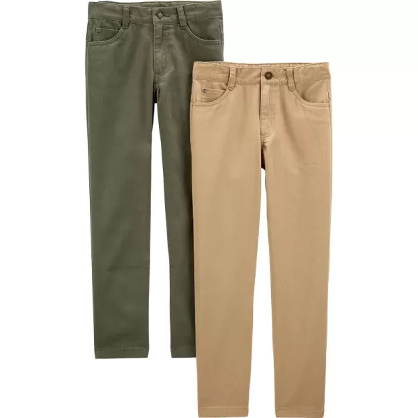 Simple Joys by Carter's Boys' Twill Pants, Pack of 2