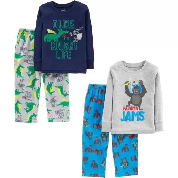 Simple Joys by Carter's Boys and Toddlers' 4-Piece Pajama Set 