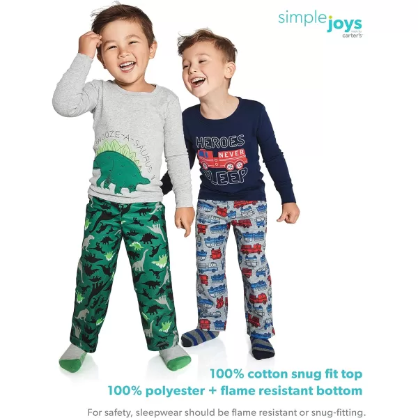 Simple Joys by Carter's Boys and Toddlers' 4-Piece Pajama Set 