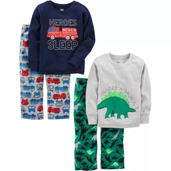 Grey/Green Dinosaur/Firetruck/Heroes