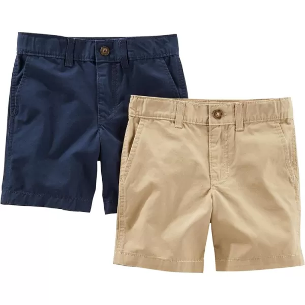Simple Joys by Carter's Boys and Toddlers' Flat Front Shorts, Pack of 2