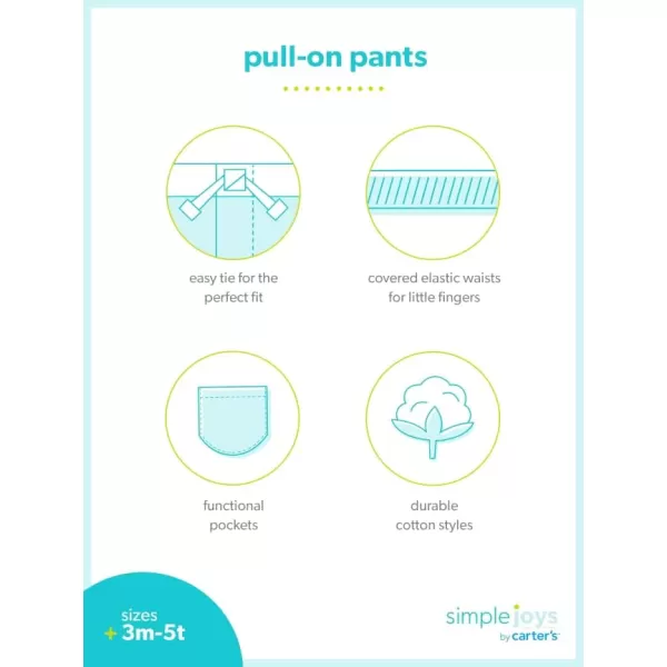 Simple Joys by Carter's Boys and Toddlers' Pull-On Pant, Pack of 2