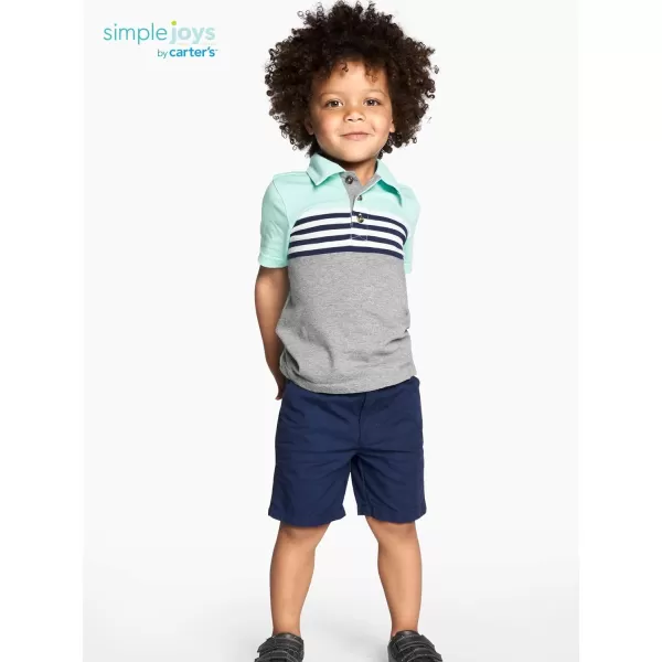 Simple Joys by Carter's Boys and Toddlers' Short-Sleeve Polo, Pack of 3
