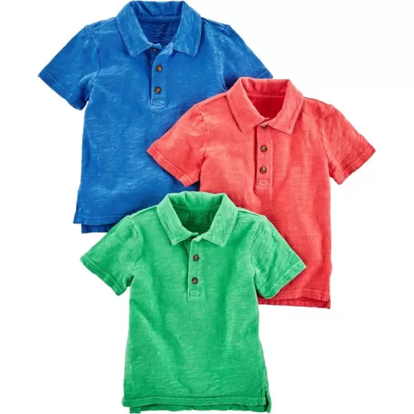 Simple Joys by Carter's Boys and Toddlers' Short-Sleeve Polo, Pack of 3
