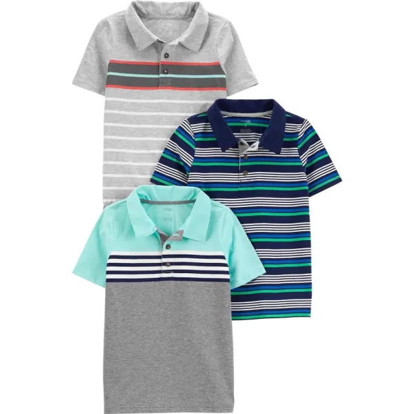 Simple Joys by Carter's Boys and Toddlers' Short-Sleeve Polo, Pack of 3