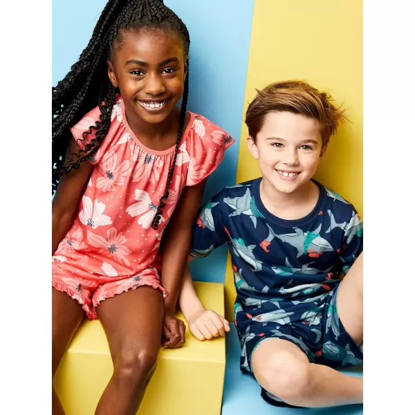 Simple Joys by Carter's Girls' 4-Piece Poly Pajamas, Pack of 2
