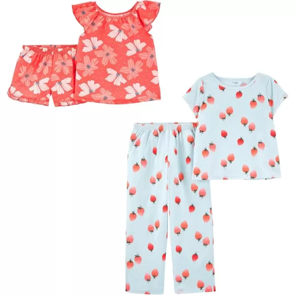 Simple Joys by Carter's Girls' 4-Piece Poly Pajamas, Pack of 2