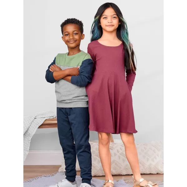 Simple Joys by Carter's Girls' Stretch Rib Dresses, Pack of 2