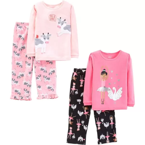 Simple Joys by Carter's Girls and Toddlers' 4-Piece Pajama Set 