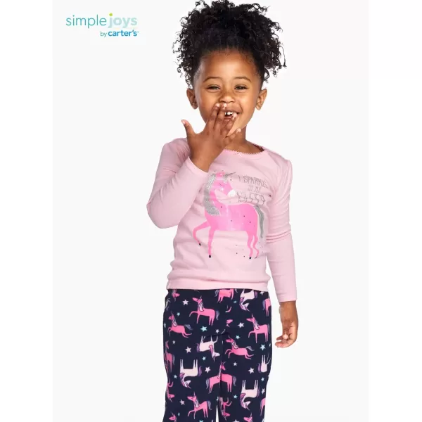 Simple Joys by Carter's Girls and Toddlers' 4-Piece Pajama Set 