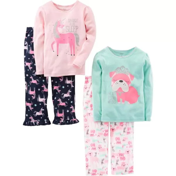 Mint Green Puppy/Navy/Pink Unicorn/White Dogs