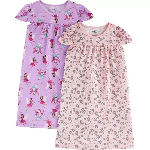 Simple Joys by Carter's Girls and Toddlers' Nightgowns, Pack of 2