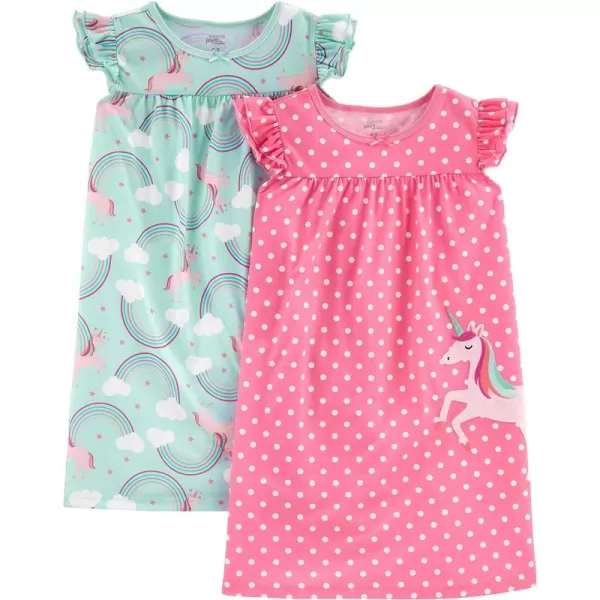 Simple Joys by Carter's Girls and Toddlers' Nightgowns, Pack of 2