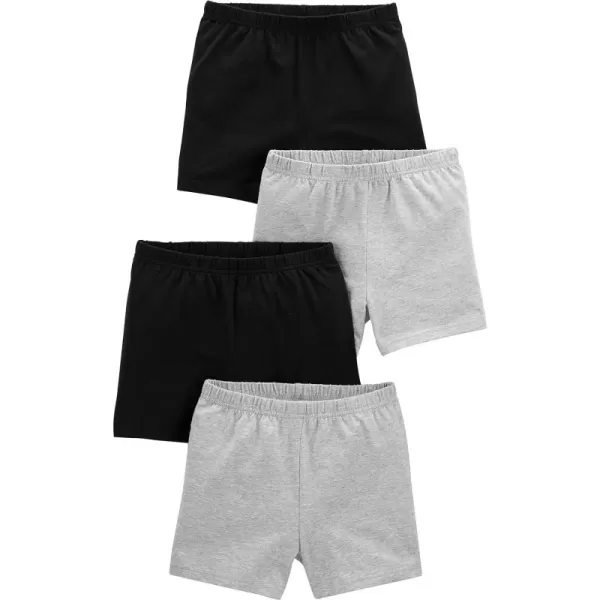 Simple Joys by Carter's Girls and Toddlers' Tumbling Shorts, Pack of 4
