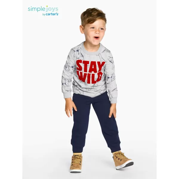 Simple Joys by Carter's Toddler Boys' Graphic Long-Sleeve Tees, Pack of 3