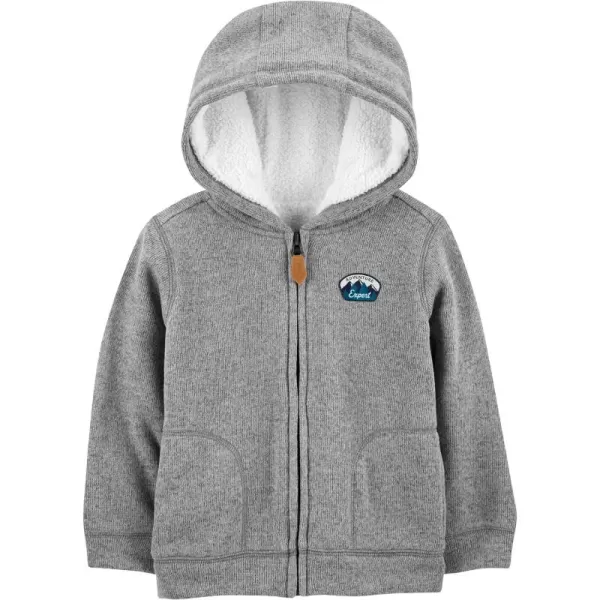 Simple Joys by Carter's Toddler Boys' Hooded Sweater Jacket with Sherpa Lining