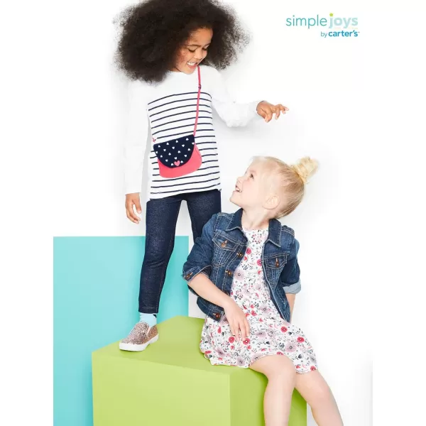 Simple Joys by Carter's Toddler Girls' Graphic Long-Sleeve Tees, Pack of 3