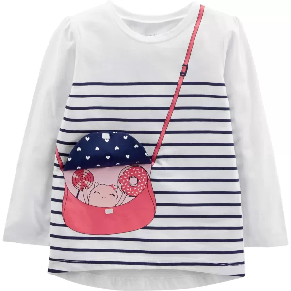 Simple Joys by Carter's Toddler Girls' Graphic Long-Sleeve Tees, Pack of 3