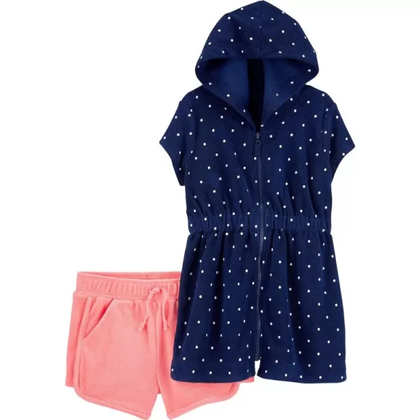 Simple Joys by Carter's Toddler Girls' Hooded Cover-Up and Shorts