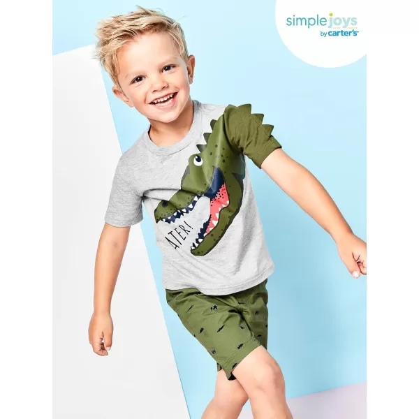 Simple Joys by Carter's Toddlers and Baby Boys' 3-Piece Button-Up, Shorts, and Tee Playwear Set