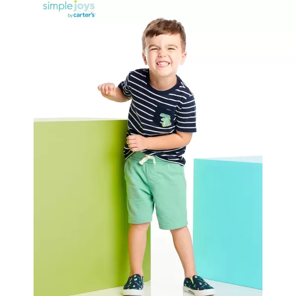 Simple Joys by Carter's Toddlers and Baby Boys' 3-Piece Button-Up, Shorts, and Tee Playwear Set