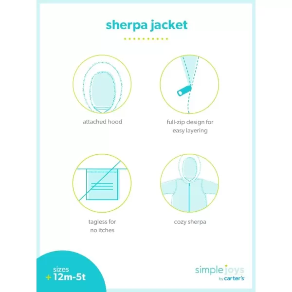 Simple Joys by Carter's Toddlers and Baby Boys' Hooded Sherpa Jacket